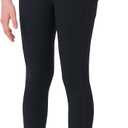 Girls Crossover Yoga Pants, Kids Athletic Leggings with Pockets, Teen Girls Dance Running Workout Leggings (Medium, Black)