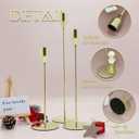 6Pcs Lemon Gold Candlestick Holders Set Fit 3/4" Tall Taper Candle Home Decorative Table Centerpieces for Family Dinning, Party Decoration