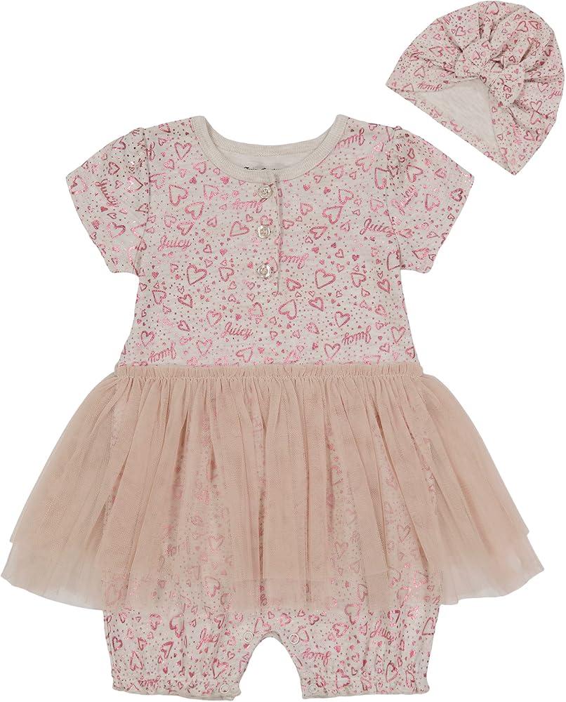 Juicy Couture baby-girls Coverall2 Pieces Romper Set, Size 12M