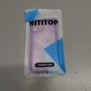 NITITOP Compatible with iPhone 13 Pro Max Case Cute Aesthetic Floral Flower Vintage Rose Pattern Matte Clear Women Girl Full Camera Lens Slim Hard PC Shockproof Pritective Cover - Purple