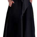 Choichic Shirt Dresses for Women Oversized Side High Slit Long Sleeve Button Down Maxi Dresses Cover Up with Pockets Belt, small