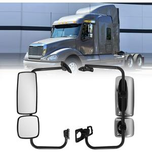 Side Mirror Compatible With Freightliner Columbia Century Mirror Chrome Door Mirror Left Driver Side Fit for 1996-2010 Freightliner Century Columbia Trucks