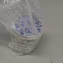 QWORK 5-Layer Ceramic Mixing Trays Set, Round Porcelain Watercolor Palettes and Sauce Dishes with Blue Patterns, Ideal for Art Lovers and Jewelry Storage