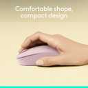Logitech M196 Bluetooth Wireless Mouse, Compact and Portable Mouse for Laptops, Tablets and More, 12-Month Battery, Smooth Tracking, Compatible with PC and Mac, Windows and macOS - Rose