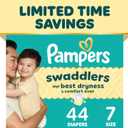 Pampers Baby Diapers - Swaddlers - Size 7, 44 Count, Ultra Absorbent Disposable Infant Diaper