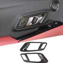 Fit for Toyota Supra GR A90 A91 MK5 2019-2025 Inner Door Handle Frame, ABS Door Inner Grab Handle Trim Cover Sticker, Car Interior Decoration Accessories, 2Pcs (Carbon Fiber Pattern Black)
