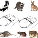 2 Pack Small Animal Traps Mouse Trap,Spring Trapt Rodent Cage,Suit for Rat,Reusable