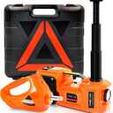 E-HEELP Electric Car Jack Kit 5Ton 12V Hydraulic Car Jack Lift (Lifting Range: 6.1~17.7 inch) with Electric Impact Wrench for SUV MPV Sedan Truck Change Tires Garage Repair
