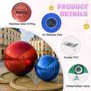 Red 6PCS Inflatable Mirror Ball Set Reusable Large Event Decoration Balloon PVC Bubble Balloon with Electric Pump For Party, Wedding, Decor