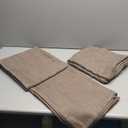 LAMIT Taupe Linen Curtains 90 Inch for Living Room, Back Tab and Rod Pocket Linen Textured Farmhouse Curtains Light Filtering Drapes for Bedroom/Dining Room, Set of 2, 52 x 90 Inch