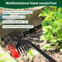 3 x Weed Remover Tool,2-in-1 Portable Hand Weeding Tool with 6 Teeth,Portable Garden Weeder Tool,2026 New Gardening Weeding Tools,for Garden Hand Tools for Garden, Backyard, Farm & Vegetable Planting