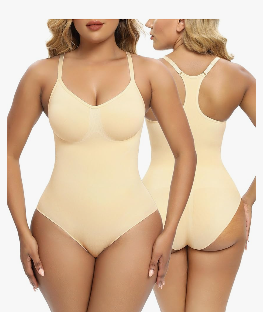 SHAPERX Bodysuit for Women Tummy Control Shapewear Racerback Seamless Sculpting Body Shaper Tank Top
Size S-M