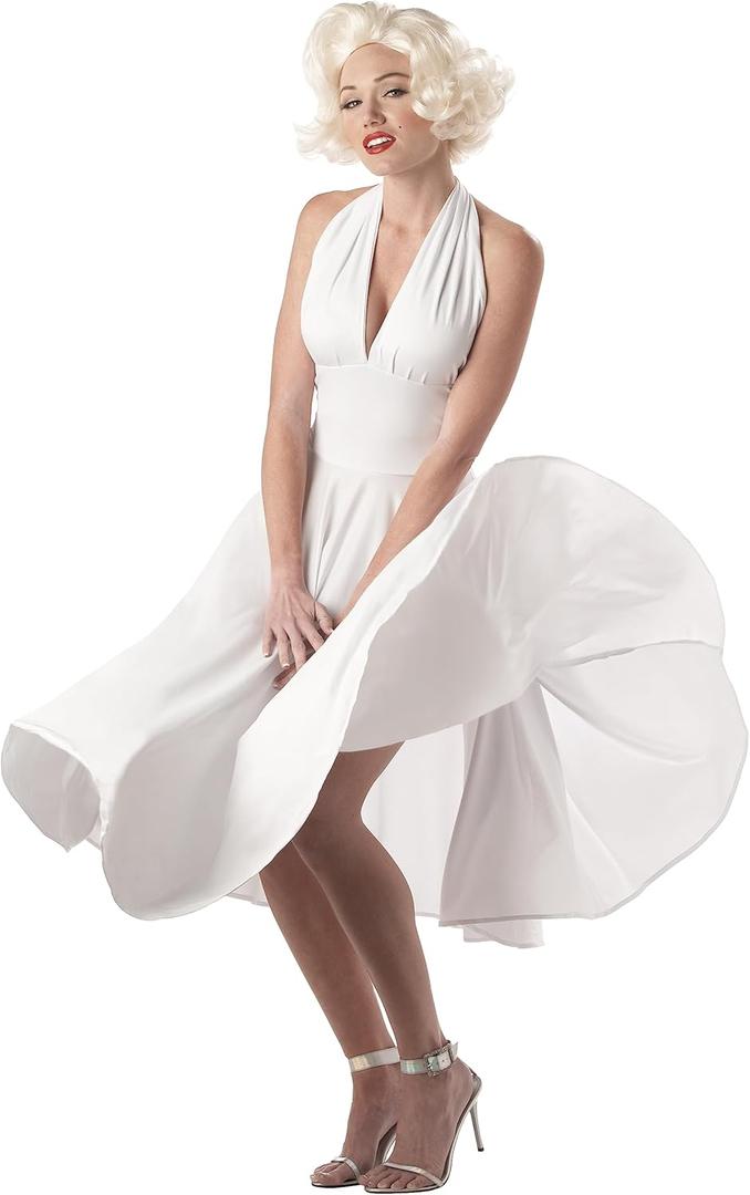 Marilyn Monroe Costume Dress (10-12, White)