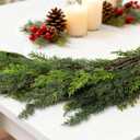 9 Ft Realistic Christmas Garland with 36FT Fairy String Lights, Thick and LushSoft Bendable, Lifelike Cypress Garland for Christmas Decoration, Pine Garlands for Mantle, TV Stand, Archway, Railing