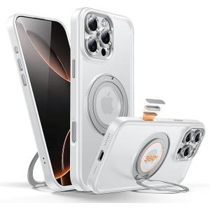 Magnetic for iPhone 16 Pro Case Camera Control Button with Stand [Compatible with MagSafe] [360 Rotatable Ring Holder Kickstand] [Military Grade Protection] 16Pro Phone Case 6.3 Inch