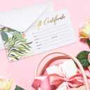 Sweetzer & Orange Blank Gift Certificates for Business with Gold Foil- 25 Gift Certificate Cards with Envelopes for Spa, Salon, Restaurants, Custom Client Vouchers for Birthday, Work Card  3.75x7.5