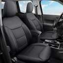 GIANT PANDA Customized Full Set Car Seat Covers for Ford Maverick 5-Seat XL, XLT, Lariat 2022 2023 2024 2025, Faux Leather (Black)