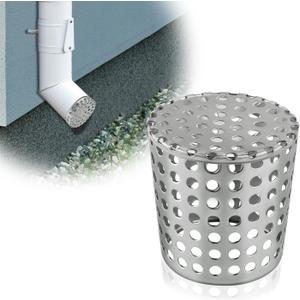 Boltigen PVC Termination Mesh Screen Vent Covers, Stainless Steel Gutter Guard Filter, Conical Exhaust Pipe Cover Strainer, Multihole Cap for 2.28in-2.95in ID Roof Vent and Furnace