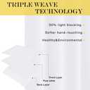 NICETOWN Room Darkneing Kitchen Curtain 45 inches Long - 50% Blackout Thermal Insulated Solid Grommet Sound & Light Blocking Drape Window Treatment for Bedroom (White, 1 Panel, W52 x L45)