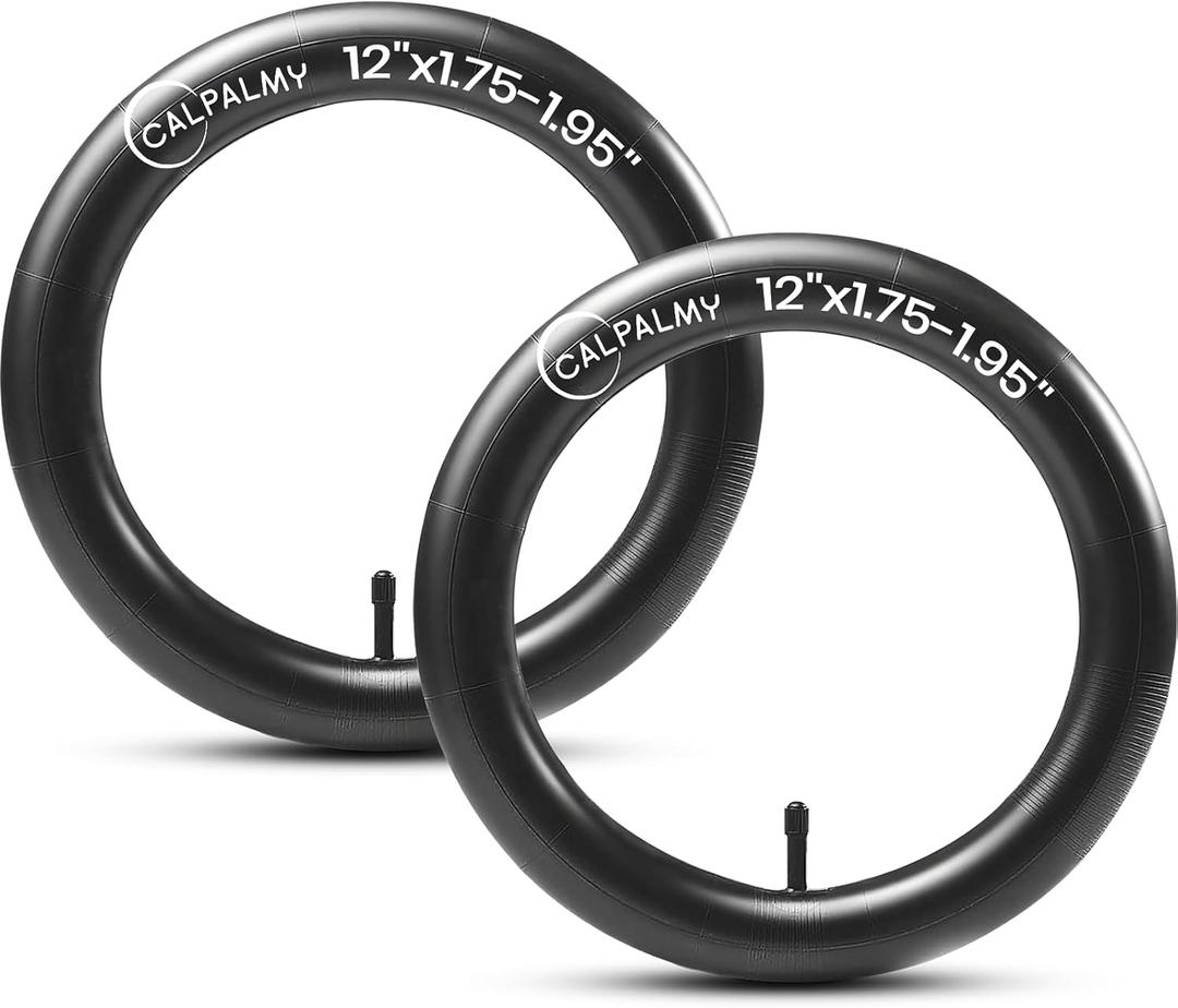 CALPALMY 12"/14"/16"/18"/20"/22"/24"/26"/28" Kids Bike Inner Tubes (2 Pack), Width Fit 1.75/1.95/2.125 with Schrader Valve, Compatible with Most Kid Bike and Road, Mountain Bikes