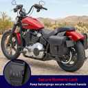 Nomad Motorcycle Saddlebags 16L (8Lx2) Universal Throw Over Saddle Bag for Cruiser, Touring & Chopper Bikes Heavy Duty, Waterproof, Secure Numeric Lock, Easy Mount, Rider Storage