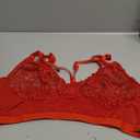 SOLY HUX Women's Plus Size Sheer Lace Lingerie Wireless Bra and Panty Only1 Piece Underwear Set 3XL
