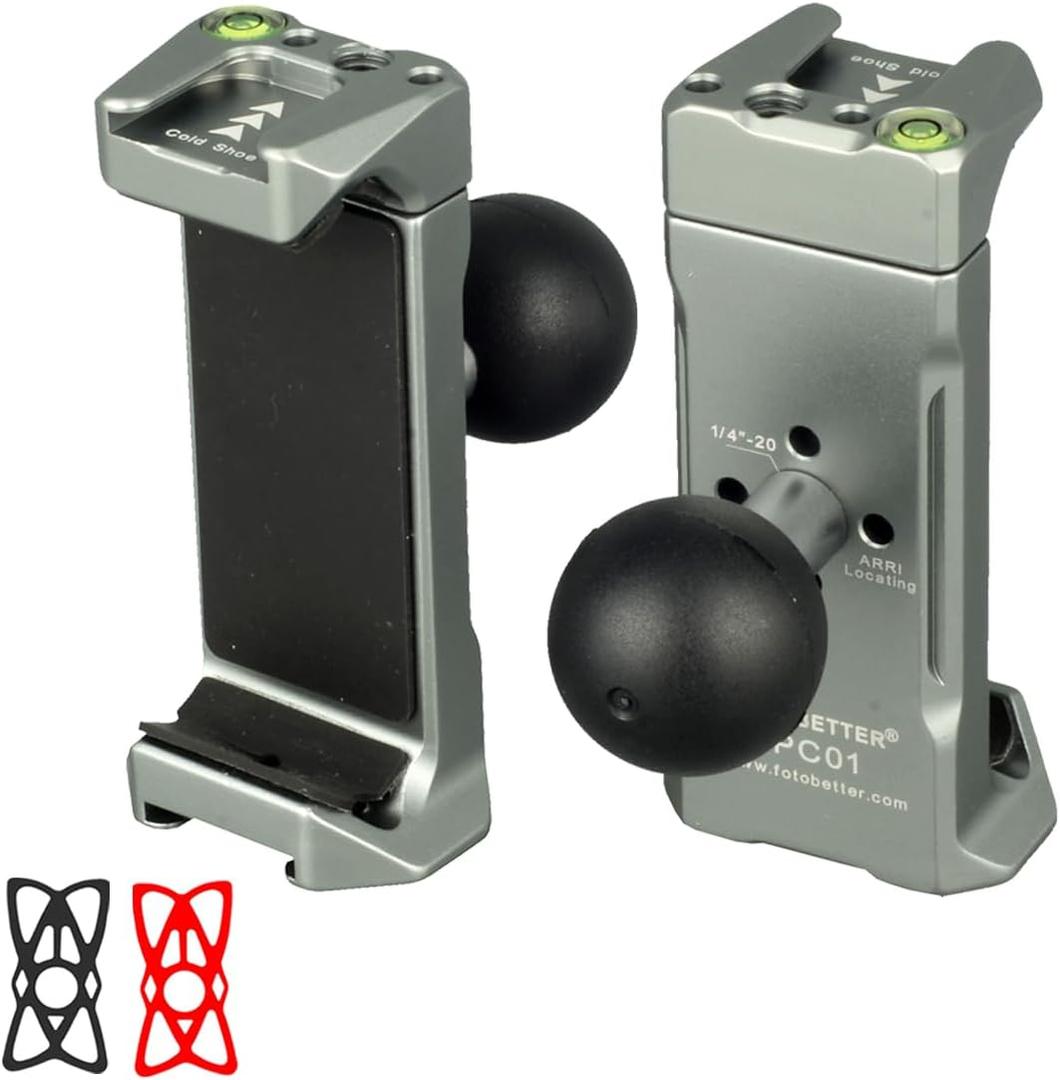 1 Inch/25mm Ball Mount Phone Holder Compatible with RAM mounts B Size Double Socket Arm for Car Bike Motorcycle Phone Mount with 1" Ball