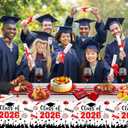 Graduation Plates and Napkins 2026 Grad Party Supplies, Class of 2026 Congrats Grad Disposable Paper Plates Cocktail Napkins Set for 2026 Red Black Graduation Party Decorations Sets, Serve 50