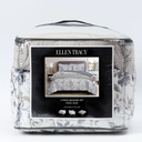 ELLEN TRACY 4 Piece Bedding Set King size. 1 Comforter 104×90 inch, 2 Comforter Shams 20×36 inch, 1 Quilt 104×90 inch