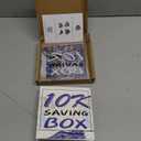 10K Smash Box for Money Saving Challenge，Acrylic Savings Cash Box for Cash，Transparent, Secure & Portable Piggy Bank for Adults Kids，Money Saver Box (Blue)