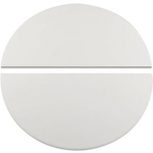 15 inch Half Moon Ceramic Heat Deflector Plates for Kamado Joe Classic I, II, III,Big Green Egg Grill parts, 2-Pack,White