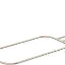 PrettyHome Shower Curtain Rod Hoop Square Shape Bathroom Heavy Duty No Rust Oval Shower Rod 58.3"x24" for Clawfoot Tub,for Free Standing Tubs Brushed Nickel