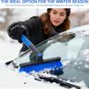 26" Snow Brush & Ice Scraper for Car Windshield and Window | 2 - in - 1 Winter Tool with Premium Bristles for Cars/SUVs/Trucks  Rotating Head, Heavy - Duty ABS | Ergonomic Foam Grip (FrostHug Blue)