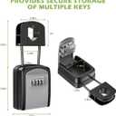 KeeKit Key Lock Box, Upgraded Key Safe Box for Lever Handles with Removable Buckle & Resettable 4-Digit Combination, Waterproof Secure Storage for Home, Office, Indoor & Outdoor Use