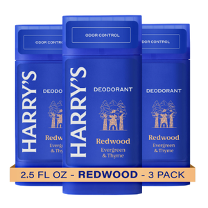 Harry's Aluminum Free Deodorant for Men  Odor Control, Redwood Scent, 2.5 Oz, 3Pack, Men Deodorant Aluminum Free