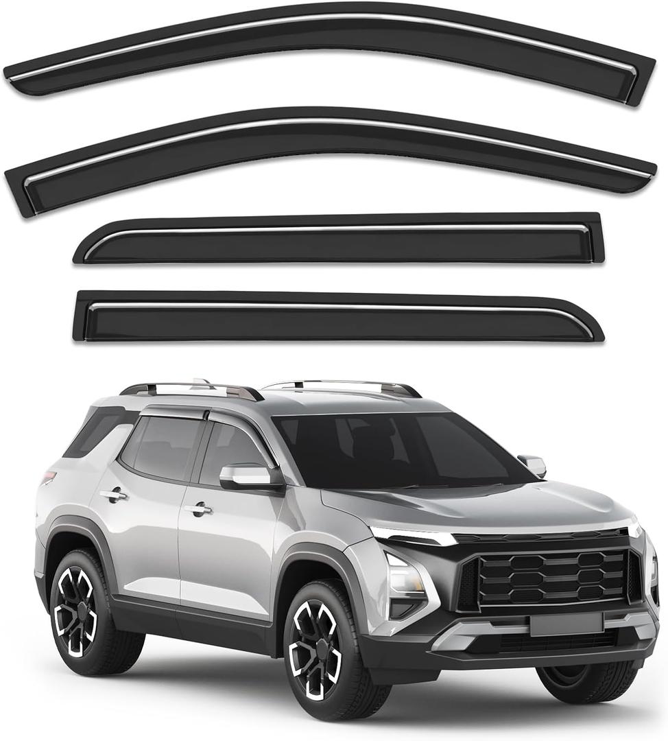 Out-Channel Window Visors Rain Guards for Chevy Equinox 2025 2026