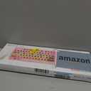 Corn K520 Lipstick Mechanical Gaming Keyboard Metal Panel Round Retro Backlit 104 Keys USB Wired Blue Switch for Desktop, Laptop