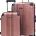 Kenneth Cole REACTION Out of Bounds Lightweight Hardshell 4-Wheel Spinner Luggage, Rose Gold, 2-Piece Set (20" & 28")