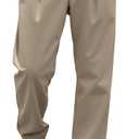 JMIERR Men's Pleated Pants Elastic Waist Wide Leg Casual Dress Pants Size 32