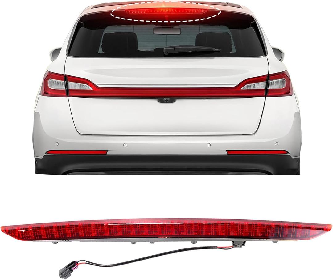 Third Brake Light Compatible with 2016 2017 2018 Lincoln MKX, 3rd Brake Light with Bulbs and Harness, LED High Mount Stop Light Replace FA1Z-13A613-AB FA1Z13A613AB