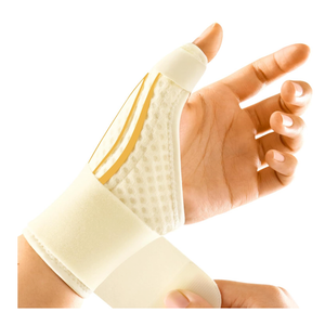 FREETOO Stable Thumb Wrist Brace Right Hand or Left Hand for Carpal Tunnel, Trigger Thumb Spica Splint for De Quervains Tenosynovitis, Thumb Stabilizer for Arthritis, CMC MCP Pain,Sprain, Beige Left S