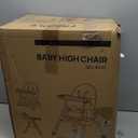 6 in 1 Baby High Chair Portable Highchair with Wheeled and Footrest,Foldable Adjustable Feature Feeding Chair for Babies and Toddlers