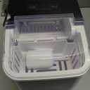 DUMOS Countertop Ice Maker with Handle, 26lbs/24H Portable Ice Machine, 9 Bullet Ice Cubes Ready in 6 Mins, Self-Cleaning, Quiet Compact Ice Maker for Home, Kitchen, RV, Camping, Black (12.5"*11.6"*8.8")