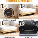 48" Foldable Mini Trampoline Load 330lbs, Portable Exercise Rebounder with Durable Bungee Band, Fitness Trampoline for Adults and Kids
