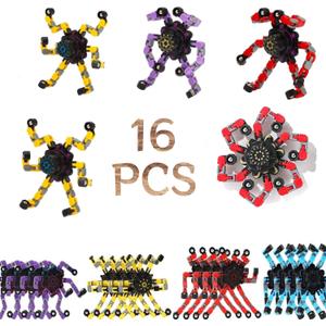 36pcs Fingertip Gyro Toy Fidget Mechanical DIY Transformable Fidget Spinners Fidget Toys Robot Creative Chain Gyro Toy for Goodie Bag Stuffers Party Favors Gift Prizes Novely Anxiety Toys
