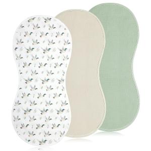 3 x Hahafelt 3 Pcs Changing Pad Liners Fits in Peanut Shape Changing Pad Waterproof Diaper Mats Organic Cotton Peanut Mats are Warm on a Baby's Back, Washable Reusable (Mallard Duck,Flaxen)