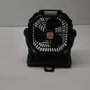 Camping Fan Rechargeable, 20000mAh Battery Powered Portable Fan with LED Light & Hook, 4-Speed 270 Adjustable, Camping Essentials for Tent, Travel, Car, Outdoor, Indoor, BBQ, Fishing, Jobsite (Black)