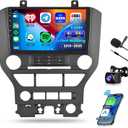 8 CORE 4G+64G Car Radio Stereo for Ford Mustang 2015-2020 with Wireless CarPlay Android Auto, 9 Inch 1280 * 720P IPS Touch Screen Head Unit Android 13 GPS WiFi Bluetooth 32-Band DSP SWC HD Camera