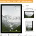 15x23 Picture Frame Black for Wall Mounting, Horizontal and Vertical Formats for Wall Hanging, Wood 15x23 Frame, Black, 1 Pack
