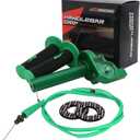 JFG RACING Motorcycle Throttle Assembly,7/8" 22mm Quick Twist Throttle Grips With Throttle Cable Aluminum Alloy Universal For CRF50 KLX SSR TTR 110 125 150 200 250cc Dirt Pit Bike ATV Mini Bike Green (Normal)